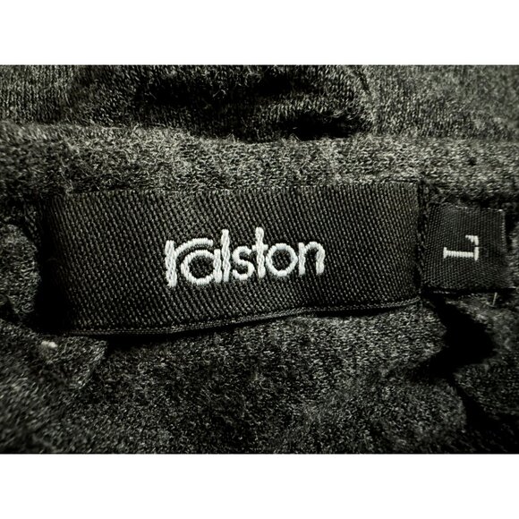 Ralston Art to Wear Oversized Gray Jersey Knit Asymmetrical LS Dress Sweden L - Picture 6 of 7